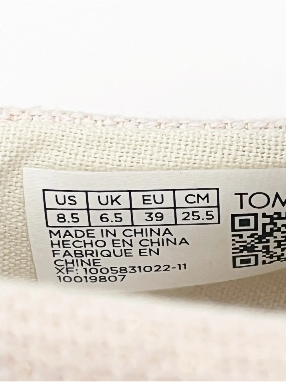 TOMS Valencia Dusty Peach Metallic Espadrilles Platform Slip On Canvas Shoes 8.5